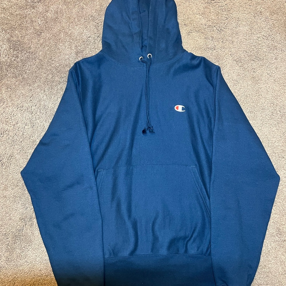 Champion Blue Pullover Sweater with Hood